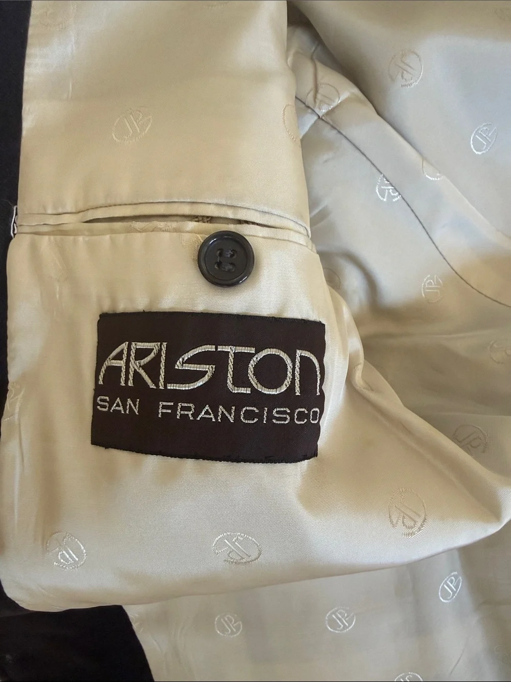 Jean Paul Germain Custom Men's Chocolate Velvet Blazer with Gold Buttons